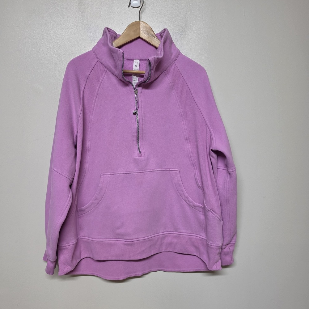 Lululemon Women's Scuba Oversize Funnel Neck Half Zip *Long XL/XXL Dahlia Maybe